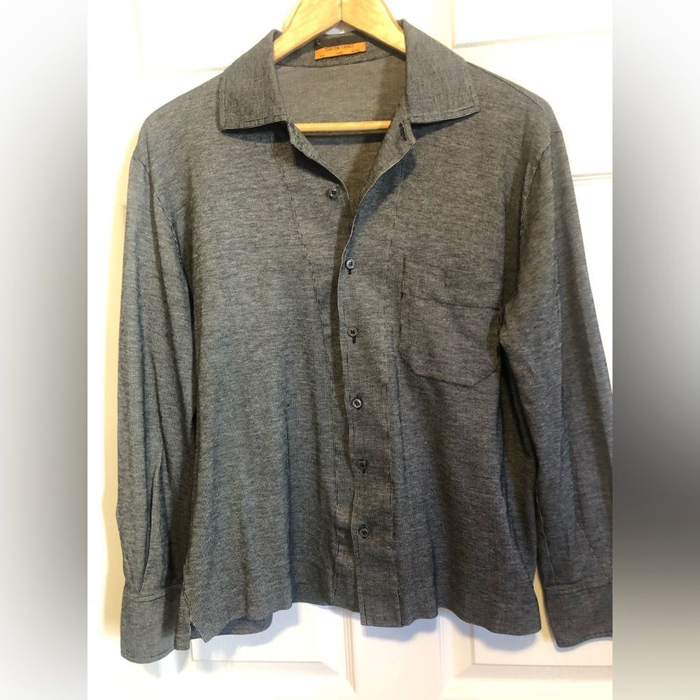 Davide Cenci men’s gray cotton shirt size Small